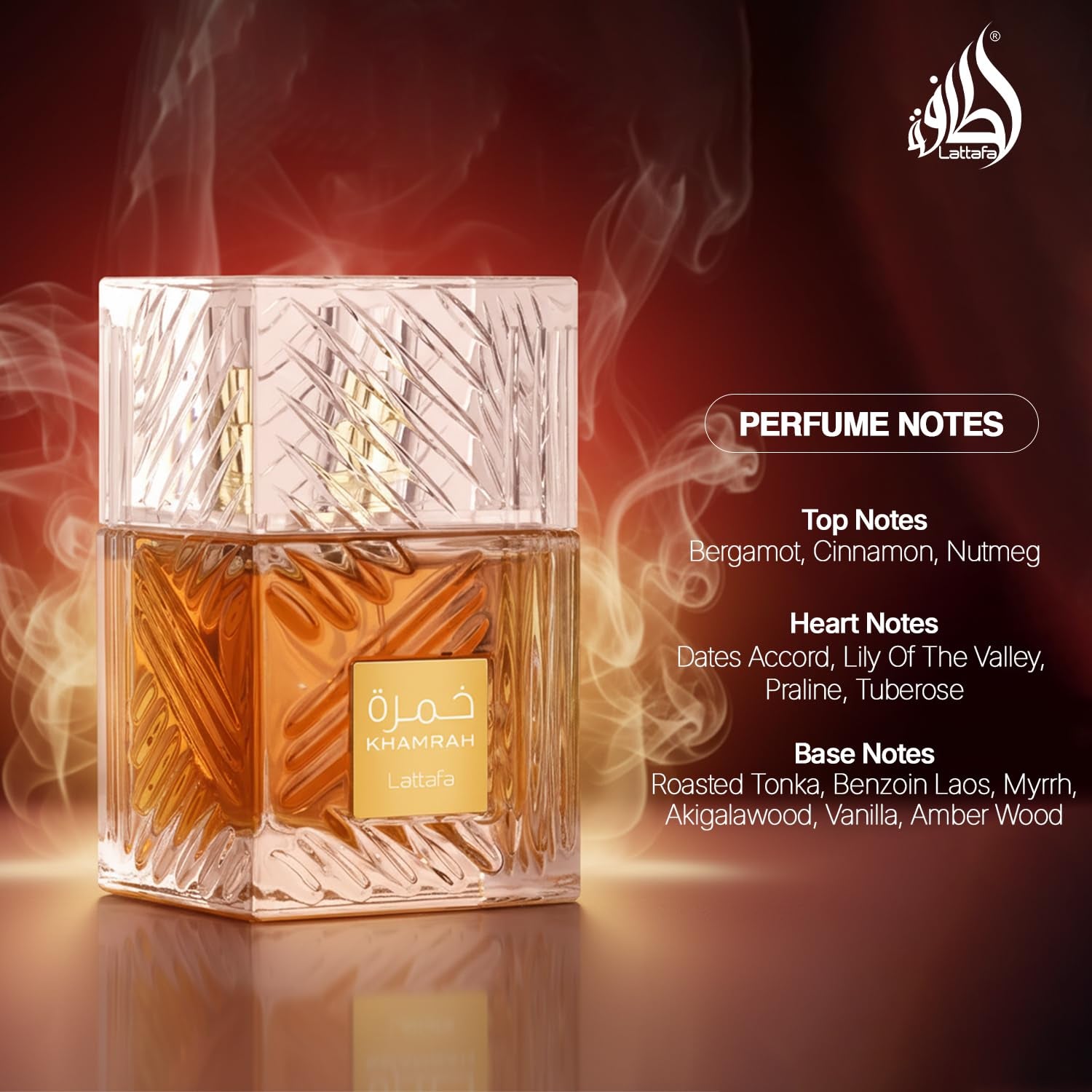 Khamrah Eau De Parfum – Warm Vanilla, Spicy Amber & Cinnamon Unisex Fragrance (100ml)