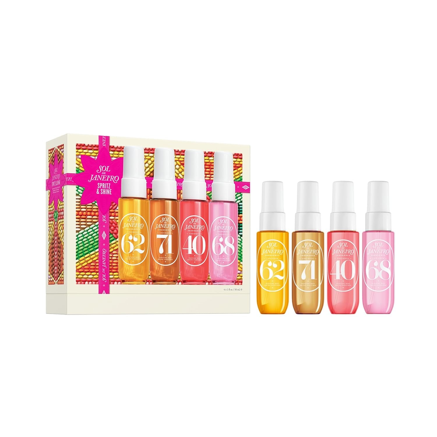 A 4 Set SOL DE JANEIRO Fragrance Cheirosa Perfume Mist