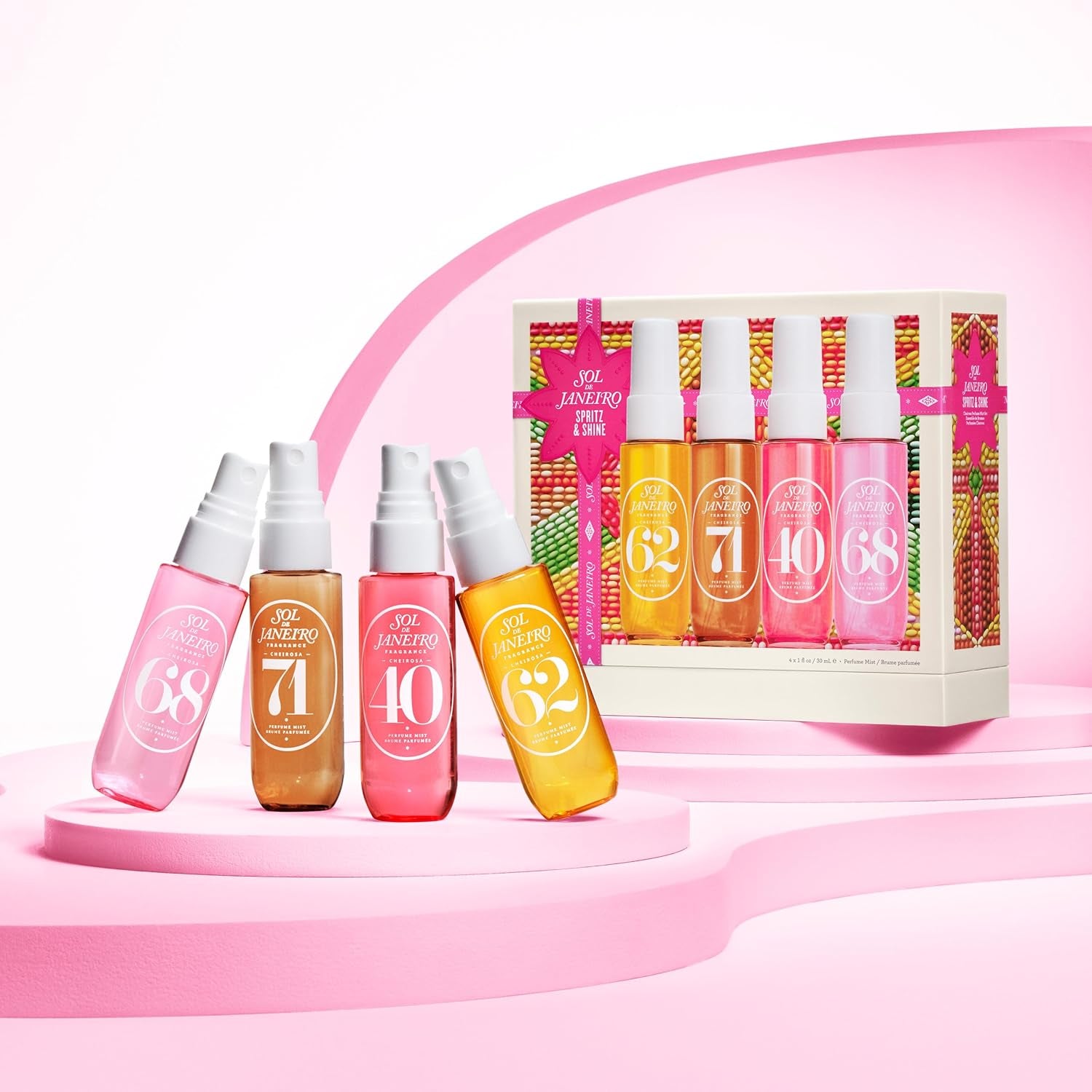 A 4 Set SOL DE JANEIRO Fragrance Cheirosa Perfume Mist