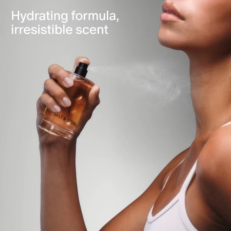 Body Mist Bergamot & Hinoki – Skincare Infused Woody Perfume & Hair Spray, Long-Lasting